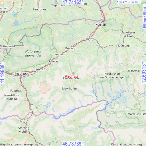 Aschau on map