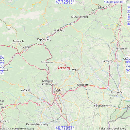 Arzberg on map
