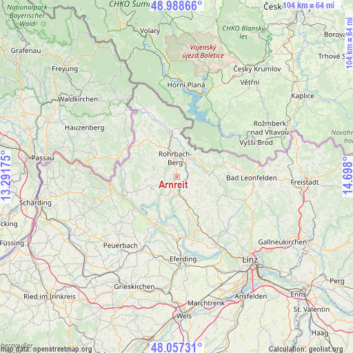 Arnreit on map