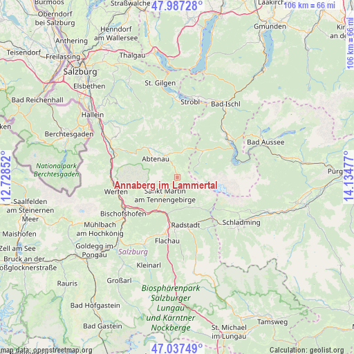 Annaberg im Lammertal on map