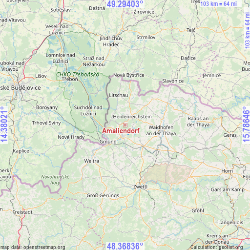 Amaliendorf on map