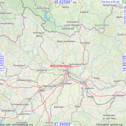 Altlichtenberg on map