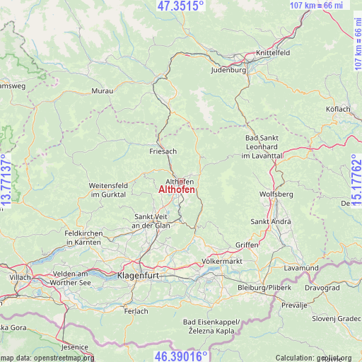 Althofen on map