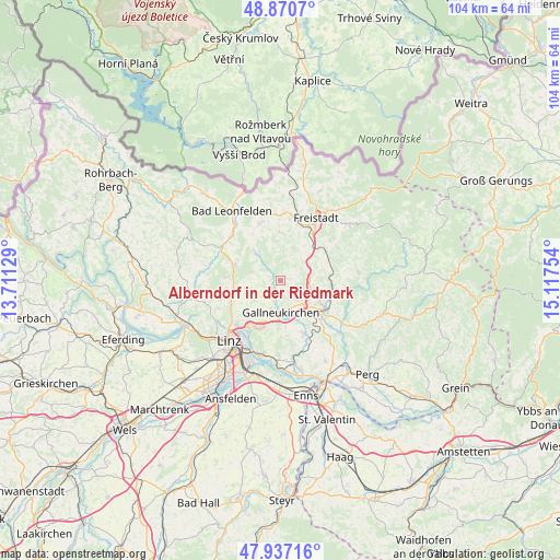 Alberndorf in der Riedmark on map