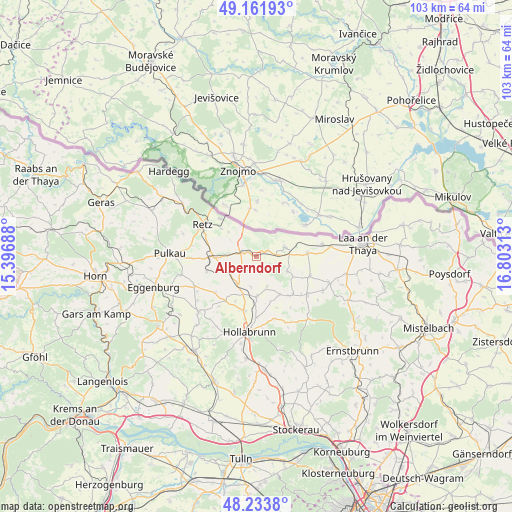 Alberndorf on map