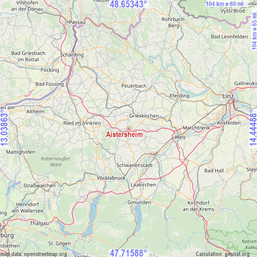 Aistersheim on map