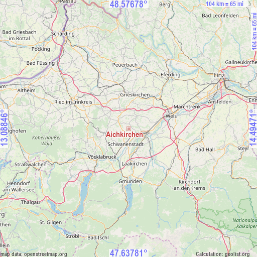 Aichkirchen on map