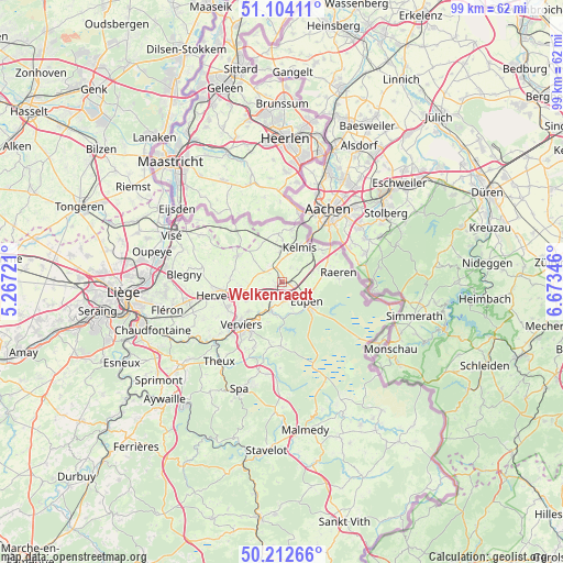 Welkenraedt on map