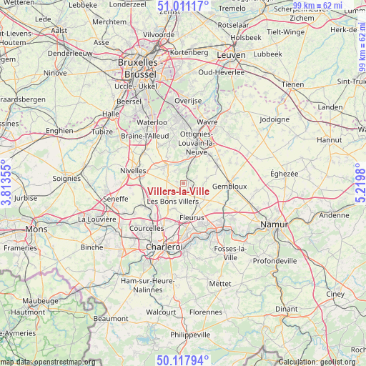 Villers-la-Ville on map