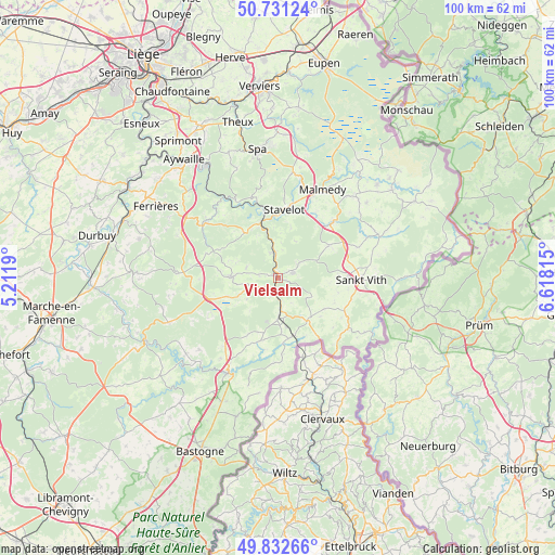 Vielsalm on map