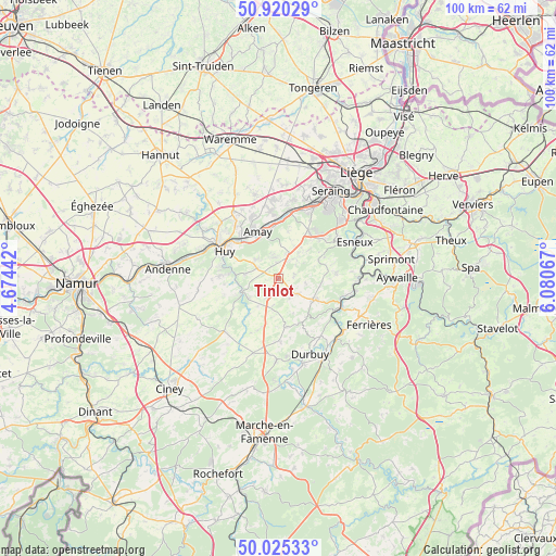 Tinlot on map