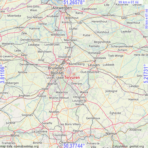 Tervuren on map