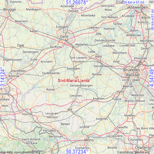Sint-Maria-Lierde on map