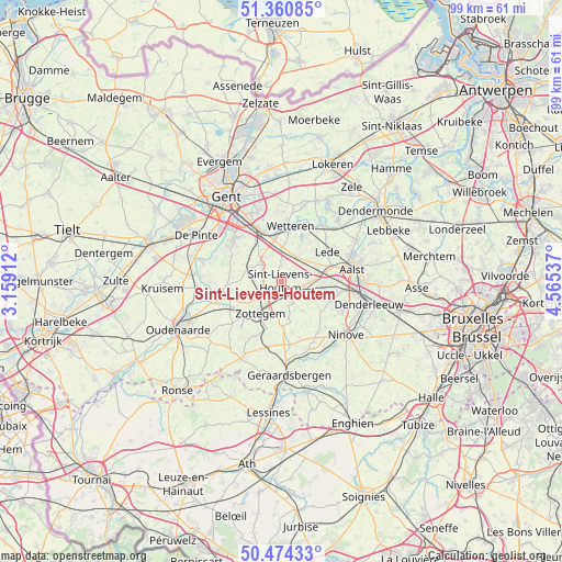 Sint-Lievens-Houtem on map