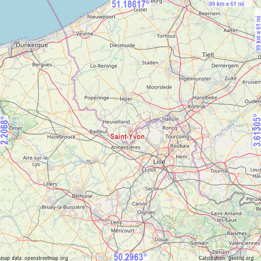 Saint-Yvon on map