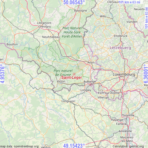 Saint-Léger on map