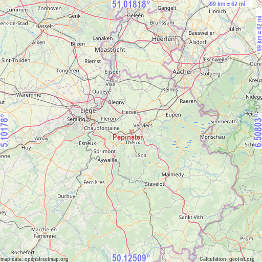 Pepinster on map