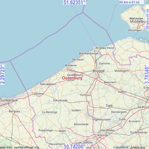 Oudenburg on map