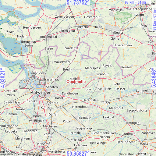 Oostmalle on map