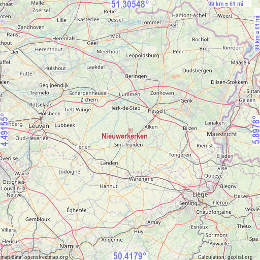 Nieuwerkerken on map