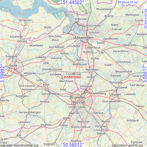 Londerzeel on map
