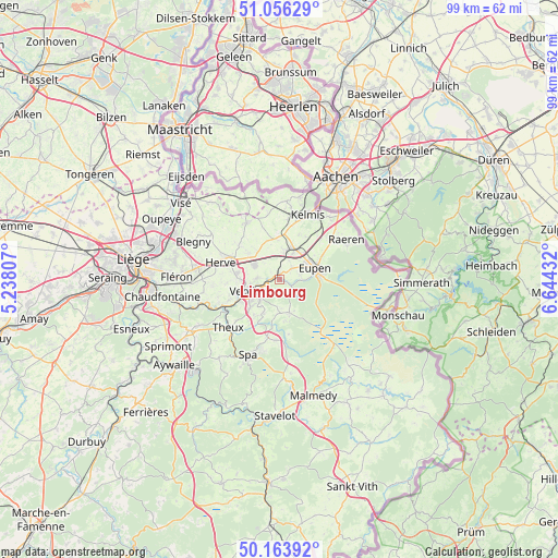 Limbourg on map