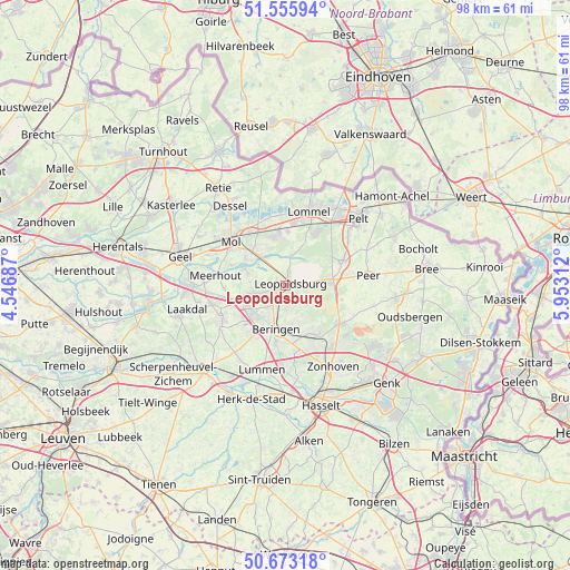 Leopoldsburg on map