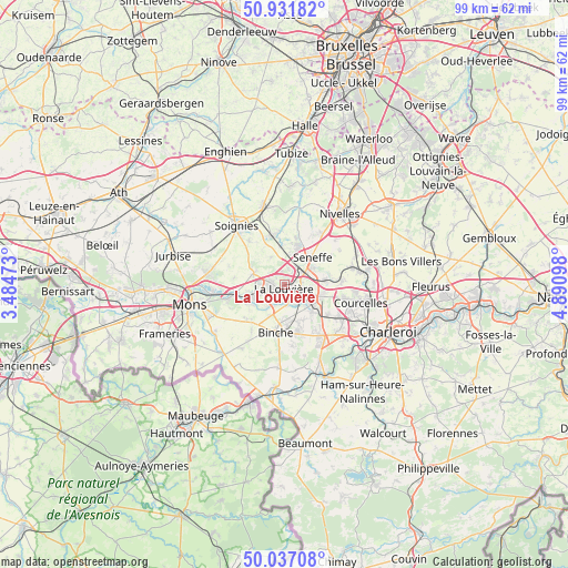La Louvière on map