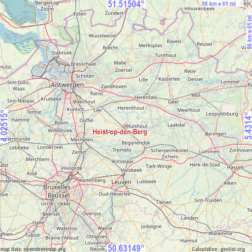 Heist-op-den-Berg on map