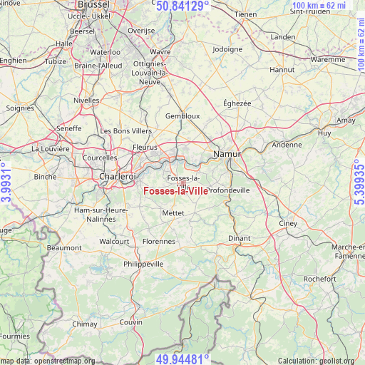 Fosses-la-Ville on map