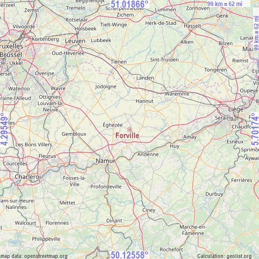 Forville on map