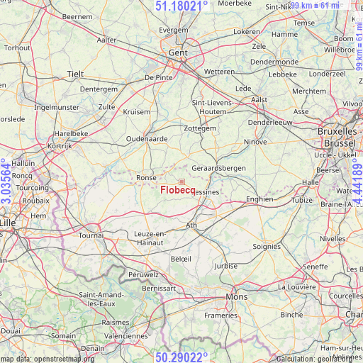Flobecq on map