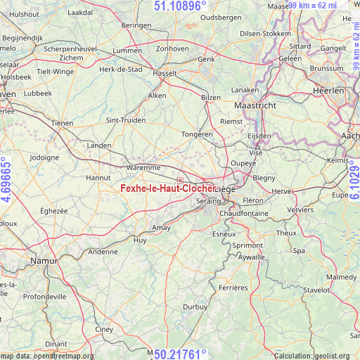 Fexhe-le-Haut-Clocher on map