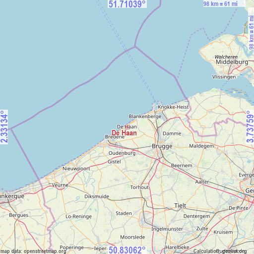 De Haan on map