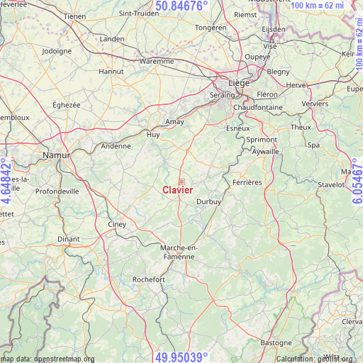 Clavier on map