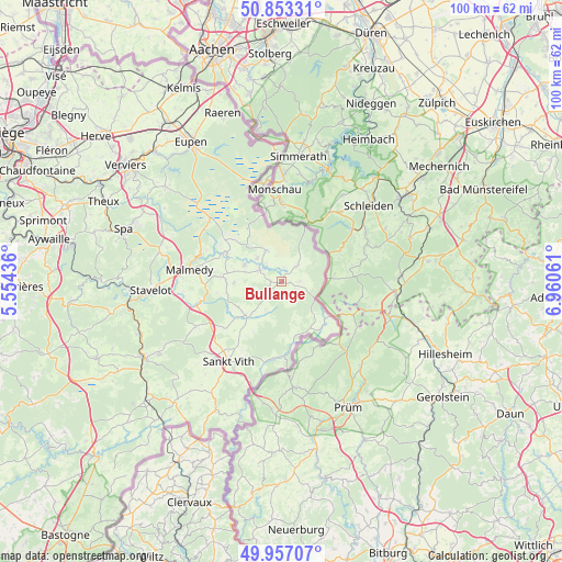 Bullange on map