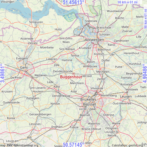 Buggenhout on map