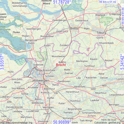 Brecht on map