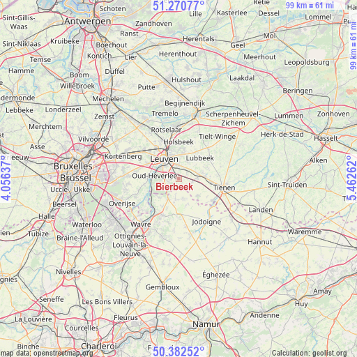 Bierbeek on map