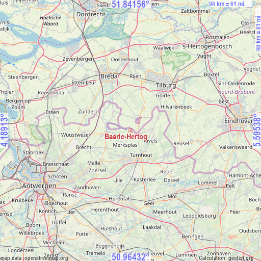 Baarle-Hertog on map