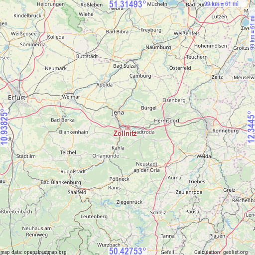 Zöllnitz on map