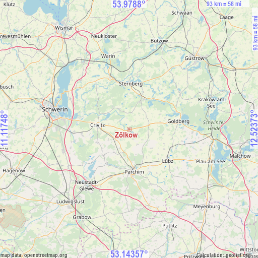 Zölkow on map