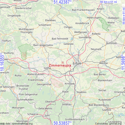 Zimmernsupra on map