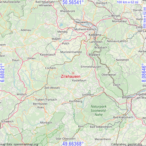 Zilshausen on map