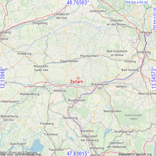 Zeilarn on map