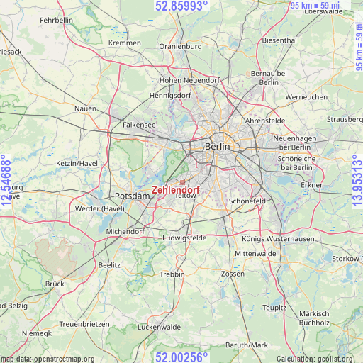 Zehlendorf on map