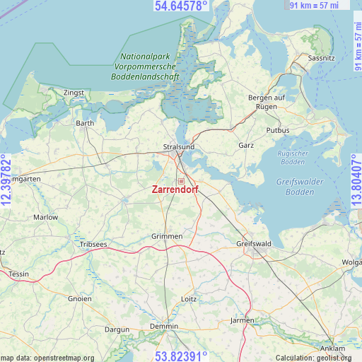 Zarrendorf on map