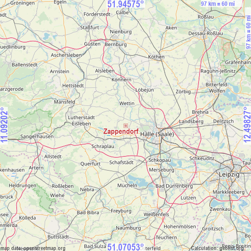 Zappendorf on map