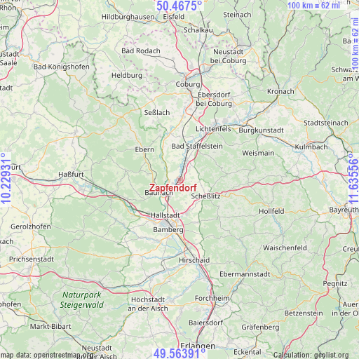 Zapfendorf on map
