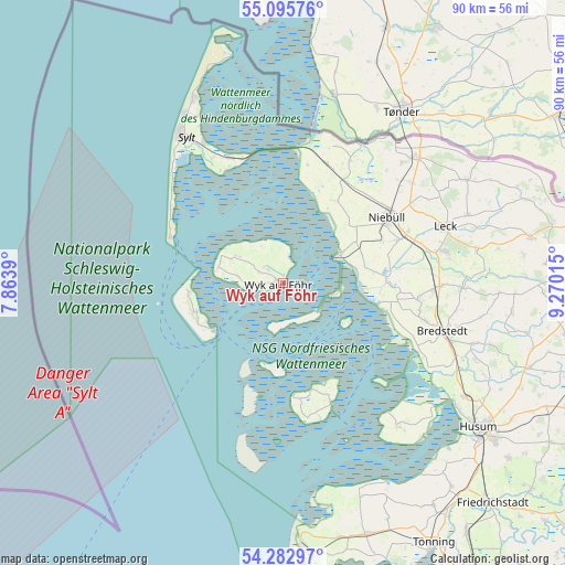 Wyk auf Föhr on map